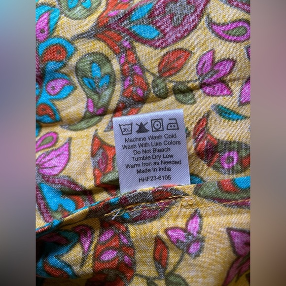 House of Harlow 1960 boho floral paisley print  long sleeve maxi dress size M - Picture 8 of 12